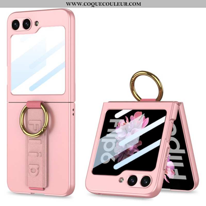 Coque Samsung Galaxy Z Flip 7 FE / Z Flip 6 Anneau-Suppport et Sangle GKK