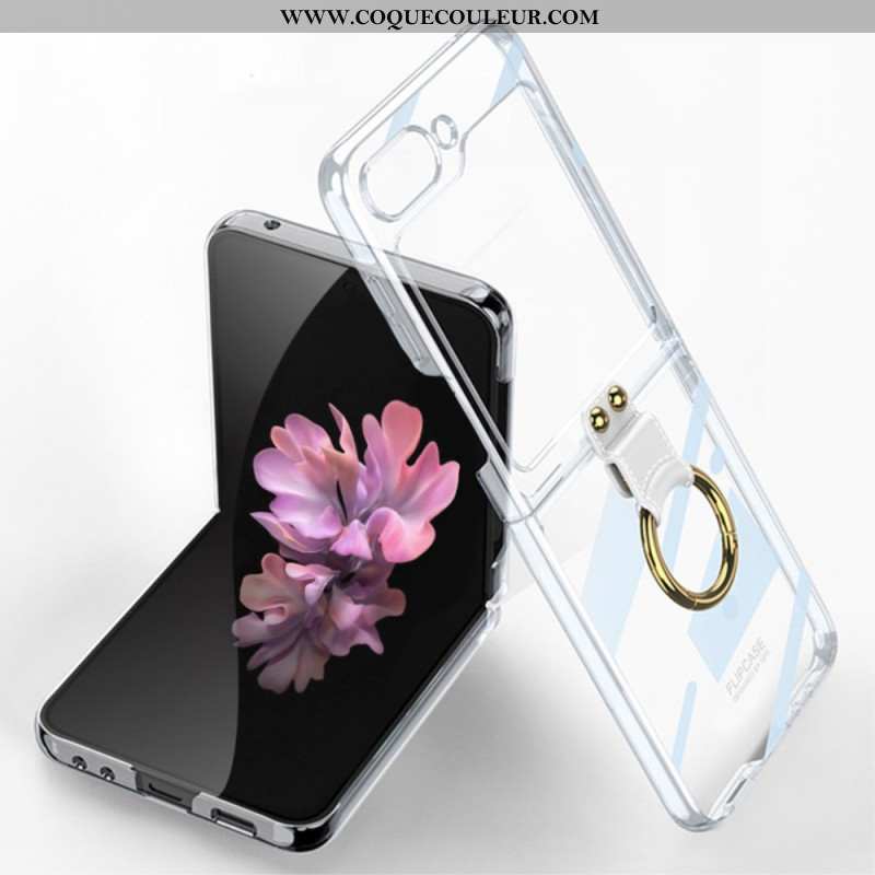 Coque Samsung Galaxy Z Flip 7 FE / Z Flip 6 Aneau-Support et Film Écran