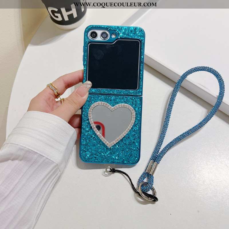 Coque Samsung Galaxy Z Flip 7 FE / Z Flip 6 Miroir et Lanière