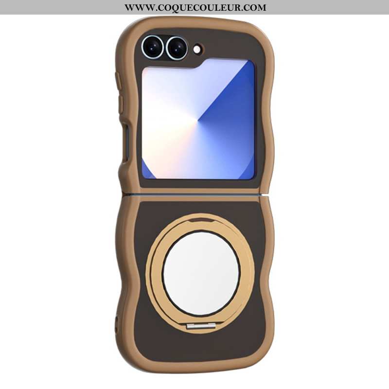 Coque Samsung Galaxy Z Flip 7 FE / Z Flip 6 Support Rotatif et Miroir Intégré