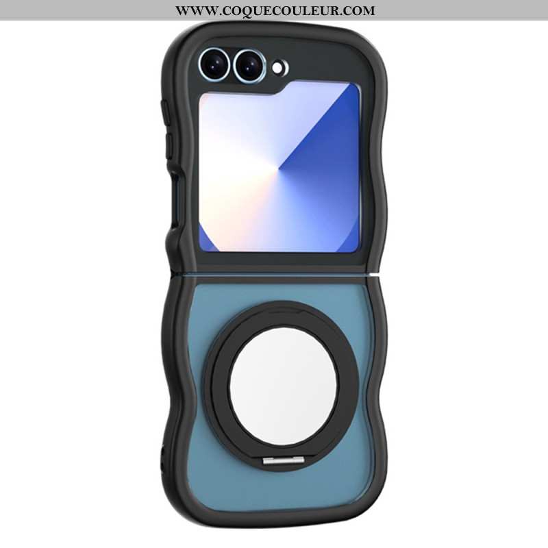 Coque Samsung Galaxy Z Flip 7 FE / Z Flip 6 Support Rotatif et Miroir Intégré