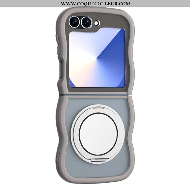 Coque Samsung Galaxy Z Flip 7 FE / Z Flip 6 Support Rotatif et Miroir Intégré