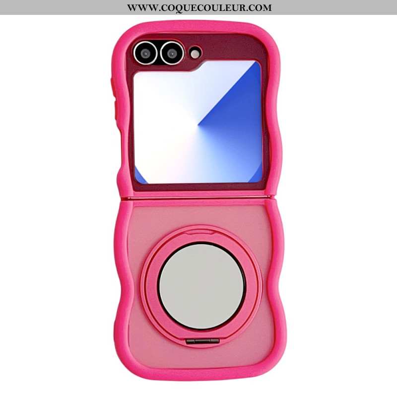 Coque Samsung Galaxy Z Flip 7 FE / Z Flip 6 Support Rotatif et Miroir Intégré