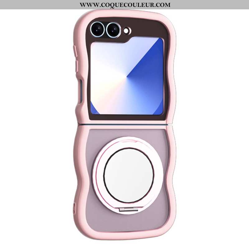 Coque Samsung Galaxy Z Flip 7 FE / Z Flip 6 Support Rotatif et Miroir Intégré