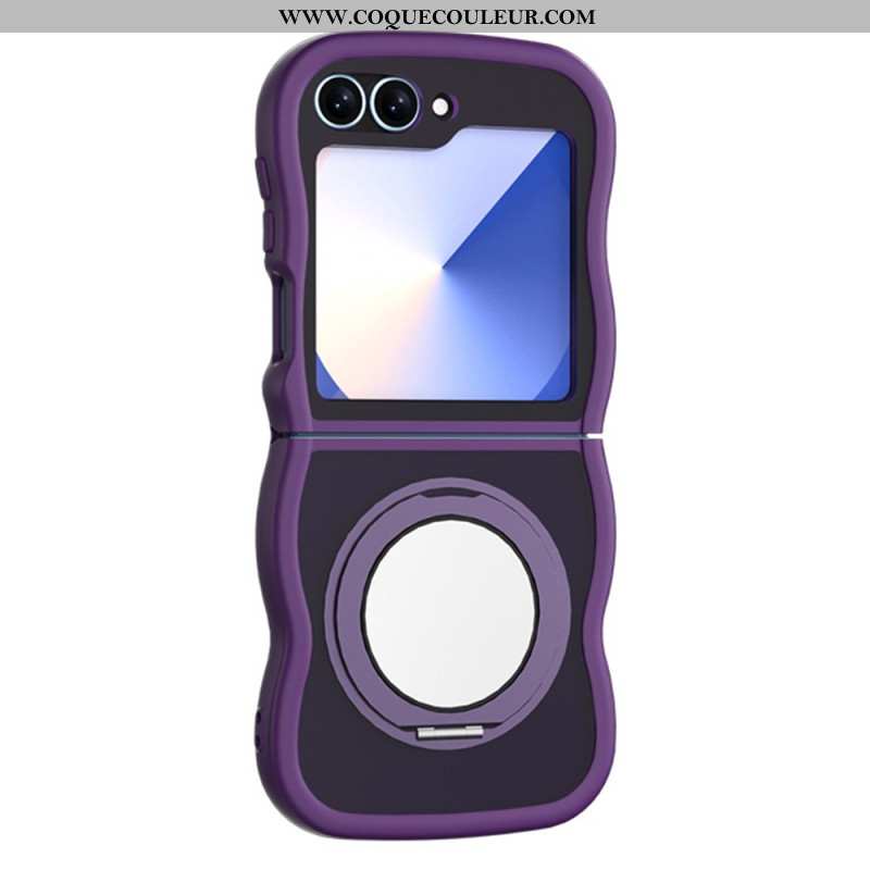 Coque Samsung Galaxy Z Flip 7 FE / Z Flip 6 Support Rotatif et Miroir Intégré