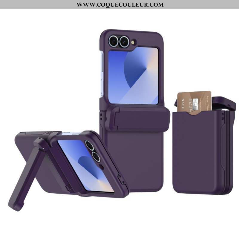 Coque Samsung Galaxy Z Flip 7 FE / Z Flip 6 Support Intégré et Porte-Carte