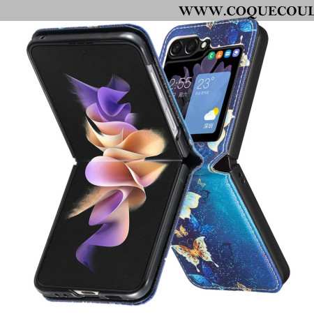 Coque Samsung Galaxy Z Flip 7 FE / Z Flip 6 Papillons dorés
