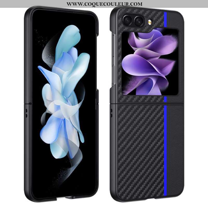 Coque pour Samsung Galaxy Z Flip 7 FE / Z Flip 6 Finition Fibre Carbone