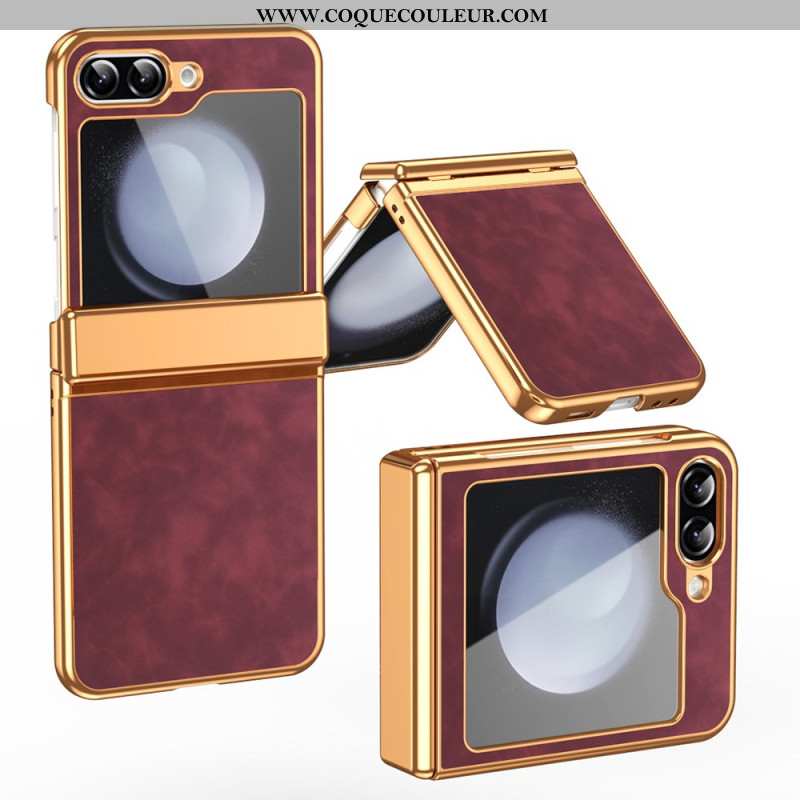 Coque Samsung Galaxy Z Flip 7 FE / Z Flip 6 Simili Cuir