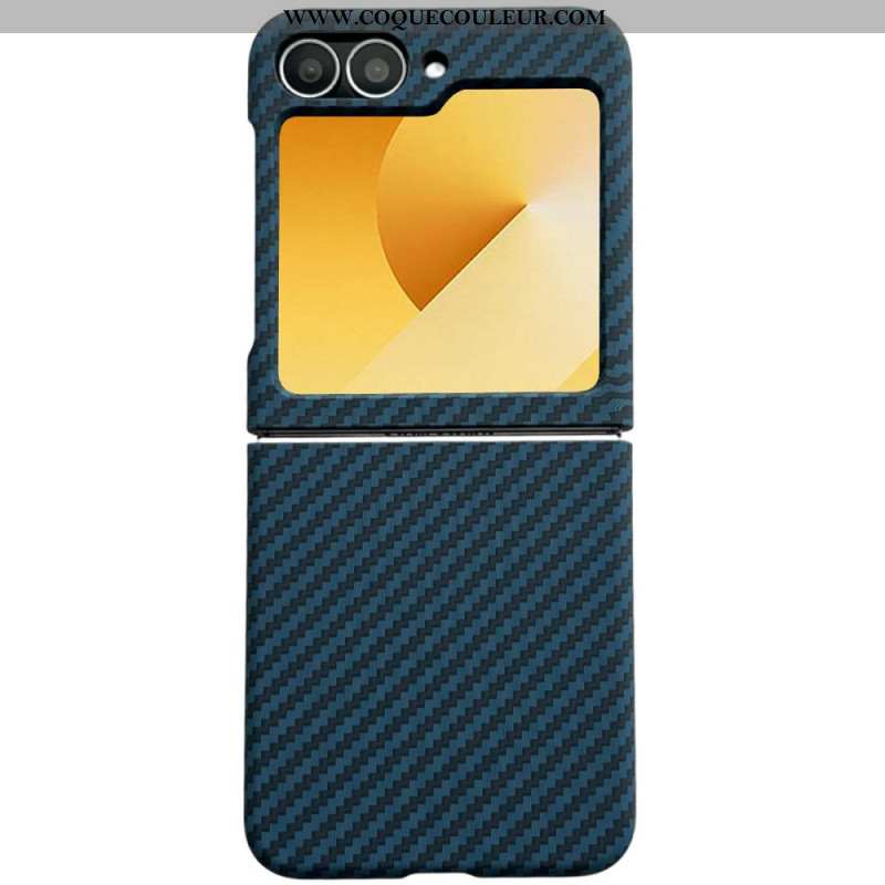 Coque Samsung Galaxy Z Flip 7 FE / Z Flip 6 Magnétique Texture Fibre Carbone