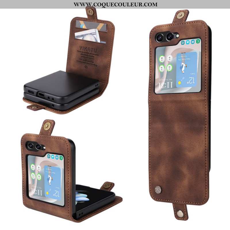 Coque Samsung Galaxy Z Flip 7 FE / Z Flip 6 Porte-Cartes YIKATU