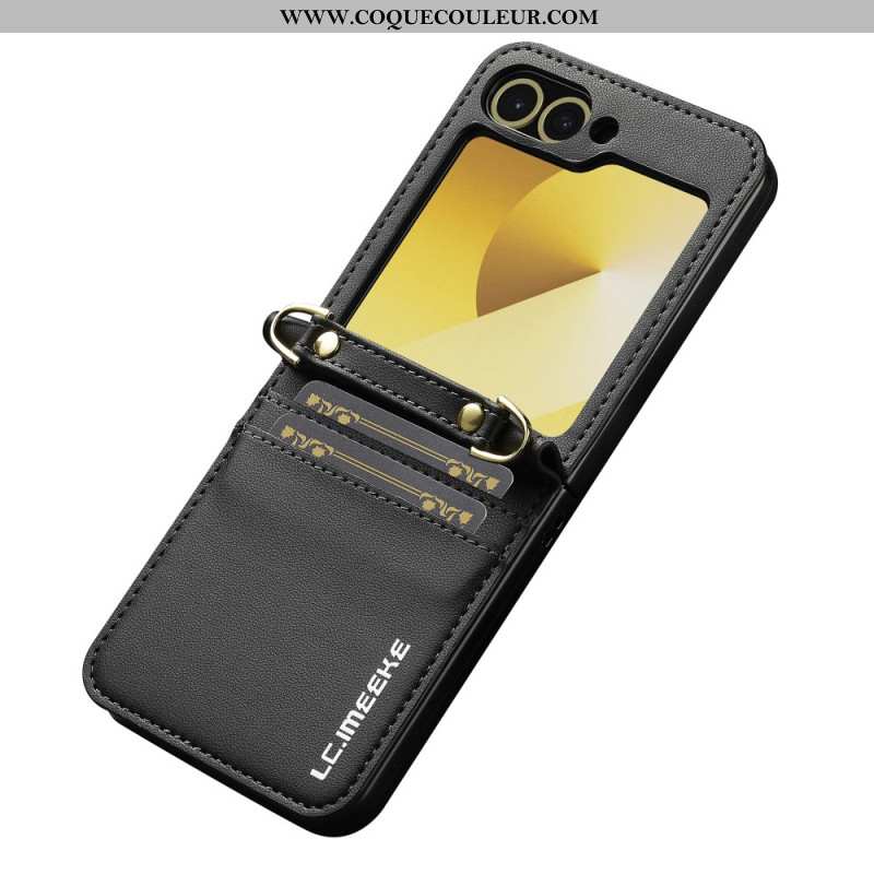 Coque Samsung Galaxy Z Flip 7 FE / Z Flip 6 Porte-Cartes et Sangle Longue