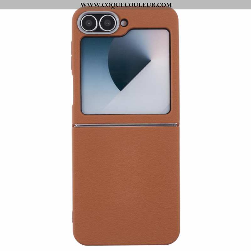 Coque Samsung Galaxy Z Flip 7 FE / Z Flip 6 Texture Cuir