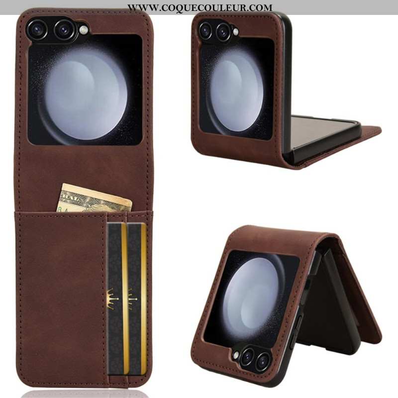 Coque Samsung Galaxy Z Flip 7 FE / Z Flip 6 Style Cuir Porte-Cartes