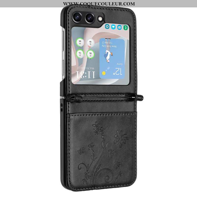 Coque Samsung Galaxy Z Flip 7 FE / Z Flip 6 Papillons et Fleurs