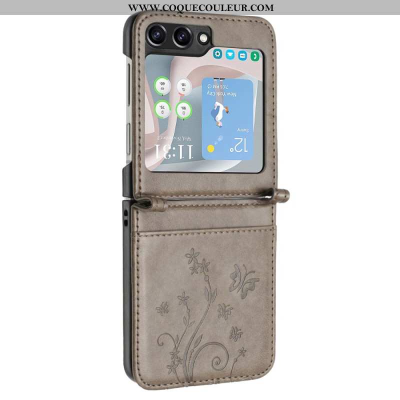 Coque Samsung Galaxy Z Flip 7 FE / Z Flip 6 Papillons et Fleurs