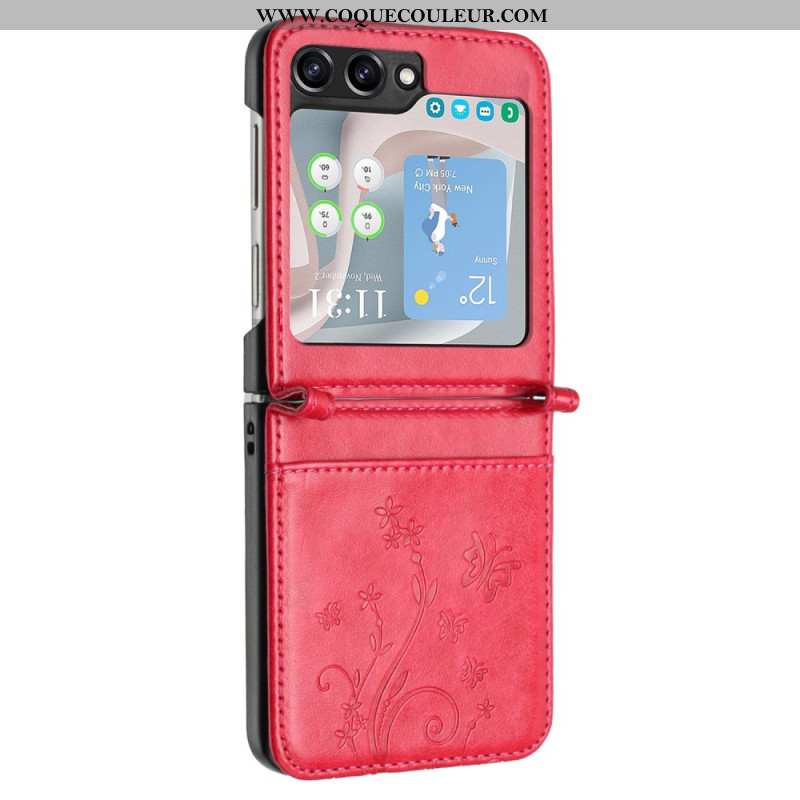 Coque Samsung Galaxy Z Flip 7 FE / Z Flip 6 Papillons et Fleurs