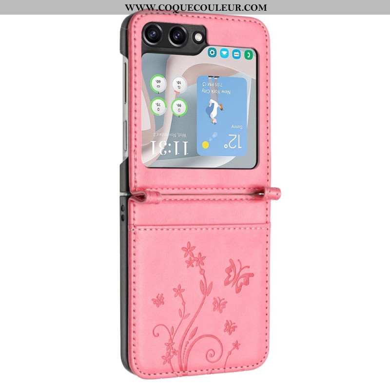 Coque Samsung Galaxy Z Flip 7 FE / Z Flip 6 Papillons et Fleurs