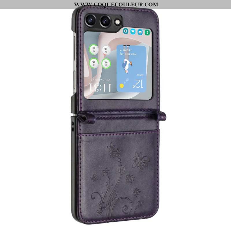 Coque Samsung Galaxy Z Flip 7 FE / Z Flip 6 Papillons et Fleurs