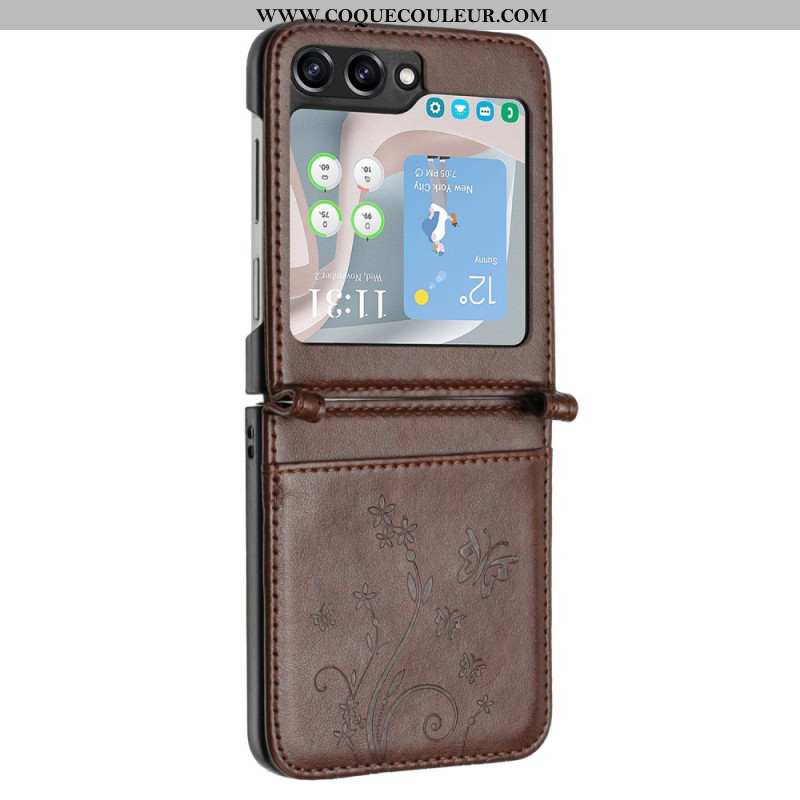 Coque Samsung Galaxy Z Flip 7 FE / Z Flip 6 Papillons et Fleurs