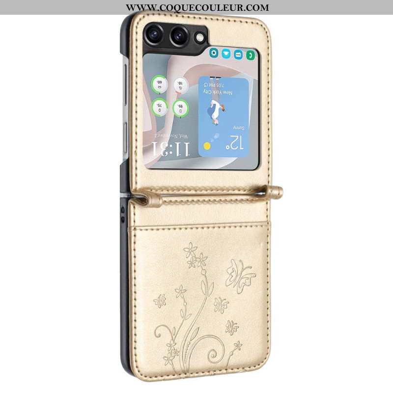 Coque Samsung Galaxy Z Flip 7 FE / Z Flip 6 Papillons et Fleurs