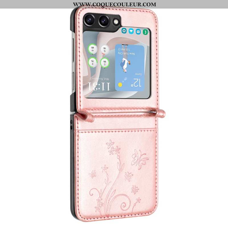 Coque Samsung Galaxy Z Flip 7 FE / Z Flip 6 Papillons et Fleurs