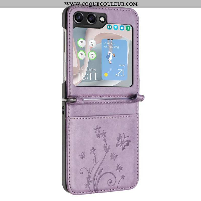 Coque Samsung Galaxy Z Flip 7 FE / Z Flip 6 Papillons et Fleurs