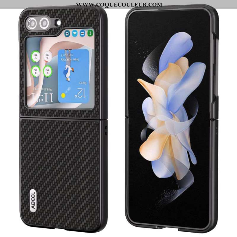 Coque Samsung Galaxy Z Flip 7 FE / Z Flip 6 Design Fibre Carbone ABEEL