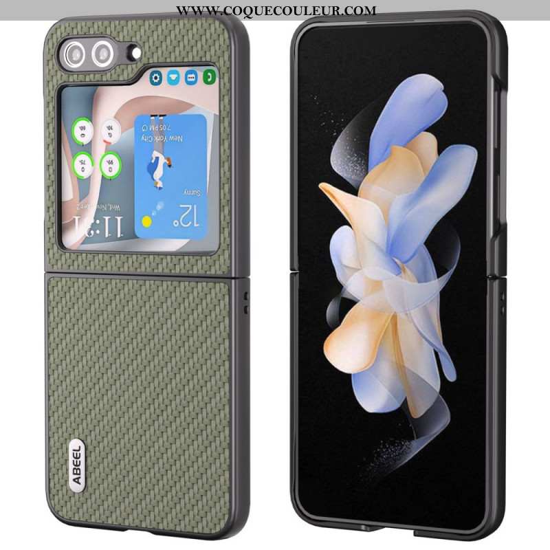 Coque Samsung Galaxy Z Flip 7 FE / Z Flip 6 Design Fibre Carbone ABEEL