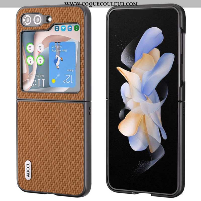 Coque Samsung Galaxy Z Flip 7 FE / Z Flip 6 Design Fibre Carbone ABEEL