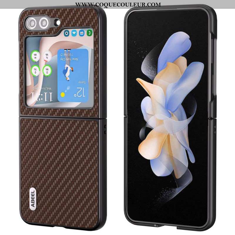 Coque Samsung Galaxy Z Flip 7 FE / Z Flip 6 Design Fibre Carbone ABEEL