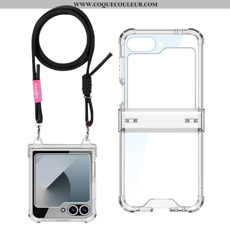 Coque à Cordon Samsung Galaxy Z Flip 7 FE / Z Flip 6 Transparente