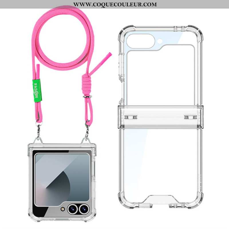 Coque à Cordon Samsung Galaxy Z Flip 7 FE / Z Flip 6 Transparente
