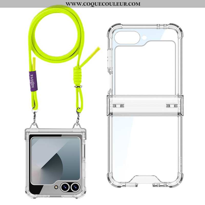 Coque à Cordon Samsung Galaxy Z Flip 7 FE / Z Flip 6 Transparente