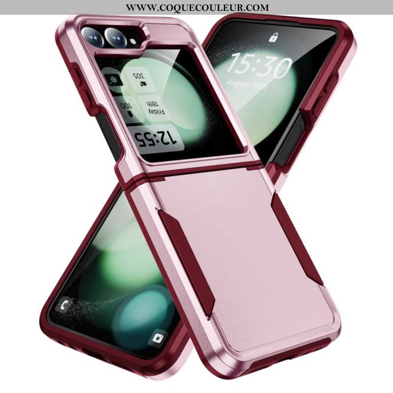 Coque Samsung Galaxy Z Flip 7 FE / Z Flip 6 Robuste Effet Métal