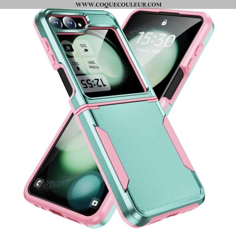 Coque Samsung Galaxy Z Flip 7 FE / Z Flip 6 Robuste Effet Métal