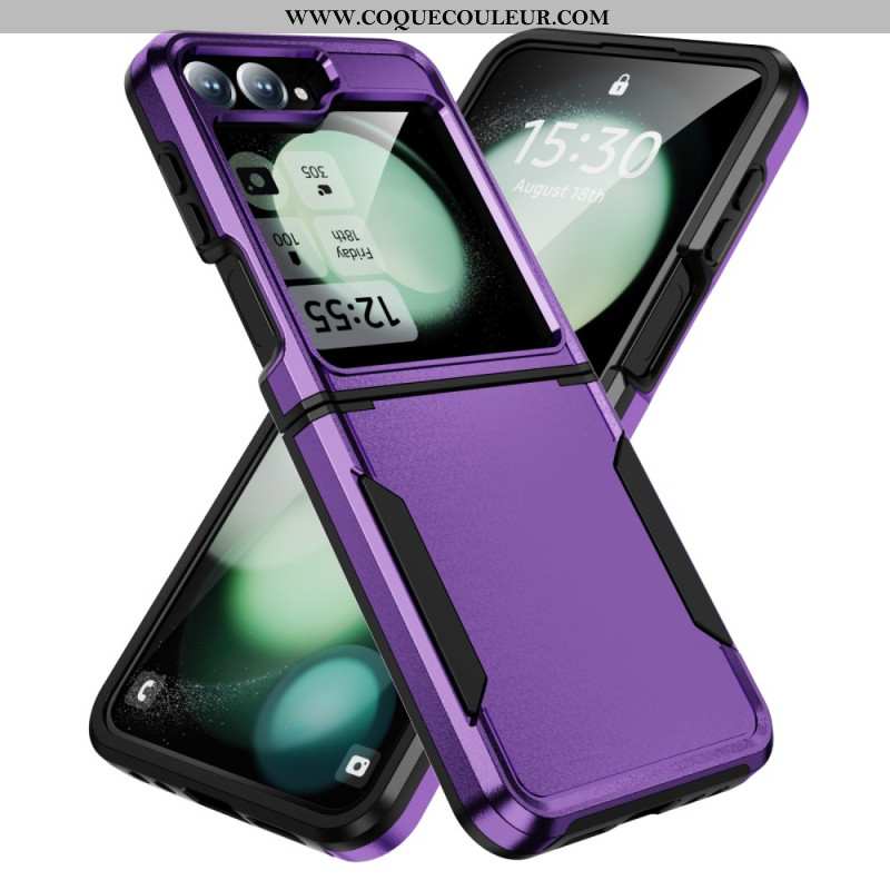 Coque Samsung Galaxy Z Flip 7 FE / Z Flip 6 Robuste Effet Métal