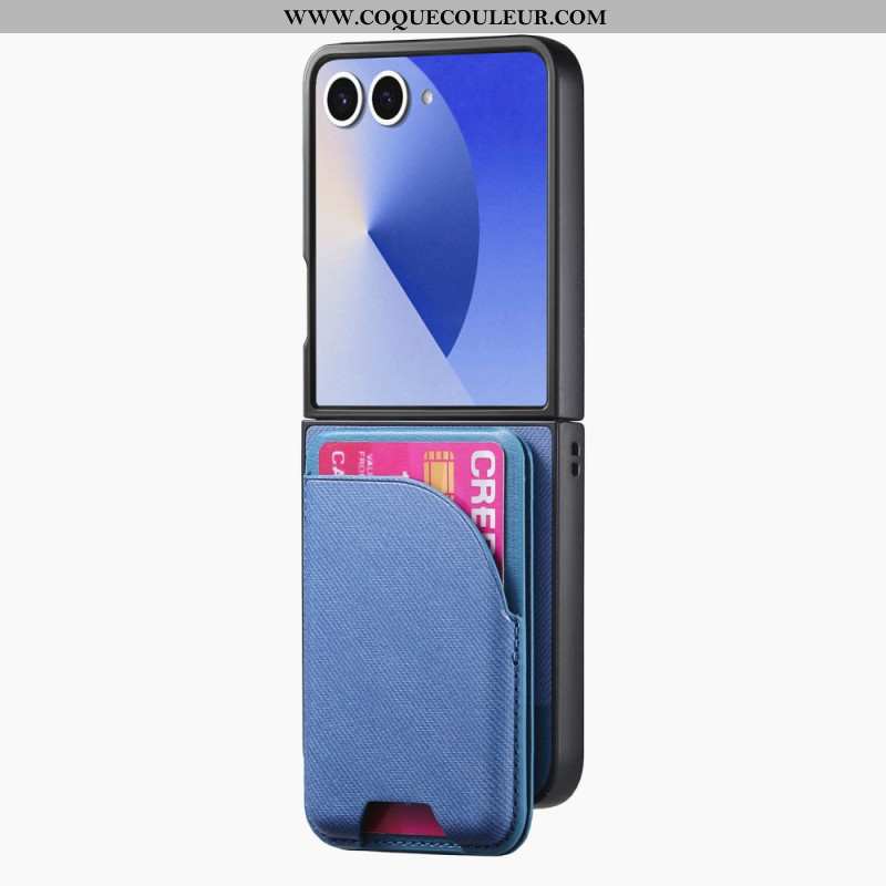 Coque Samsung Galaxy Z Flip 7 Magnétique avec Support et Porte-Cartes détachable