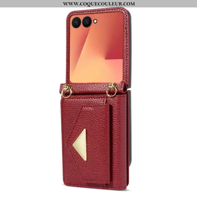 Coque Samsung Galaxy Z Flip 7 Porte-Cartes et Dragonne