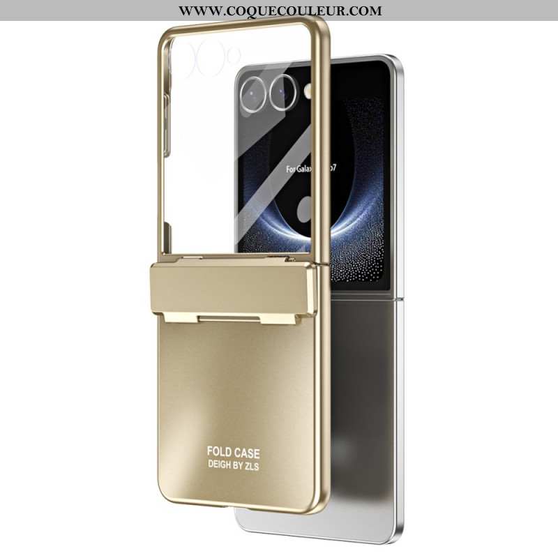 Coque Samsung Galaxy Z Flip 7 Effet Métal avec Protection Écran