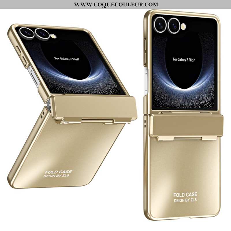 Coque Samsung Galaxy Z Flip 7 Effet Métal avec Charnière