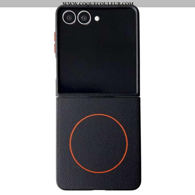 Coque Samsung Galaxy Z Flip 7 Compatible MagSafe Anneau Orange