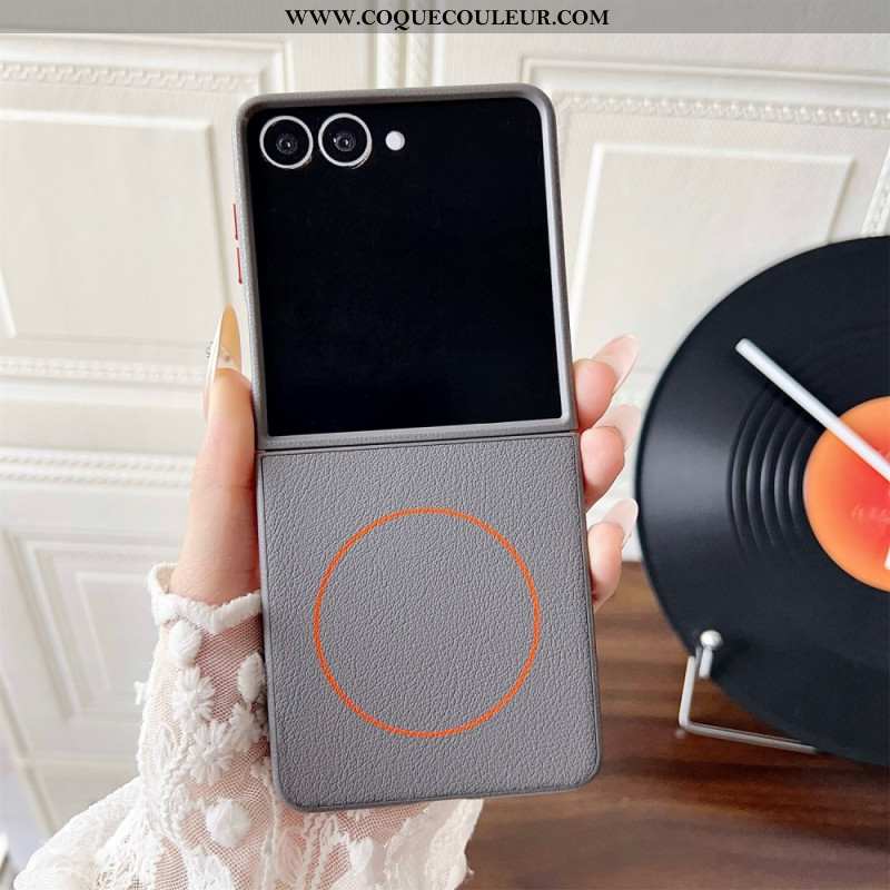 Coque Samsung Galaxy Z Flip 7 Compatible MagSafe Anneau Orange