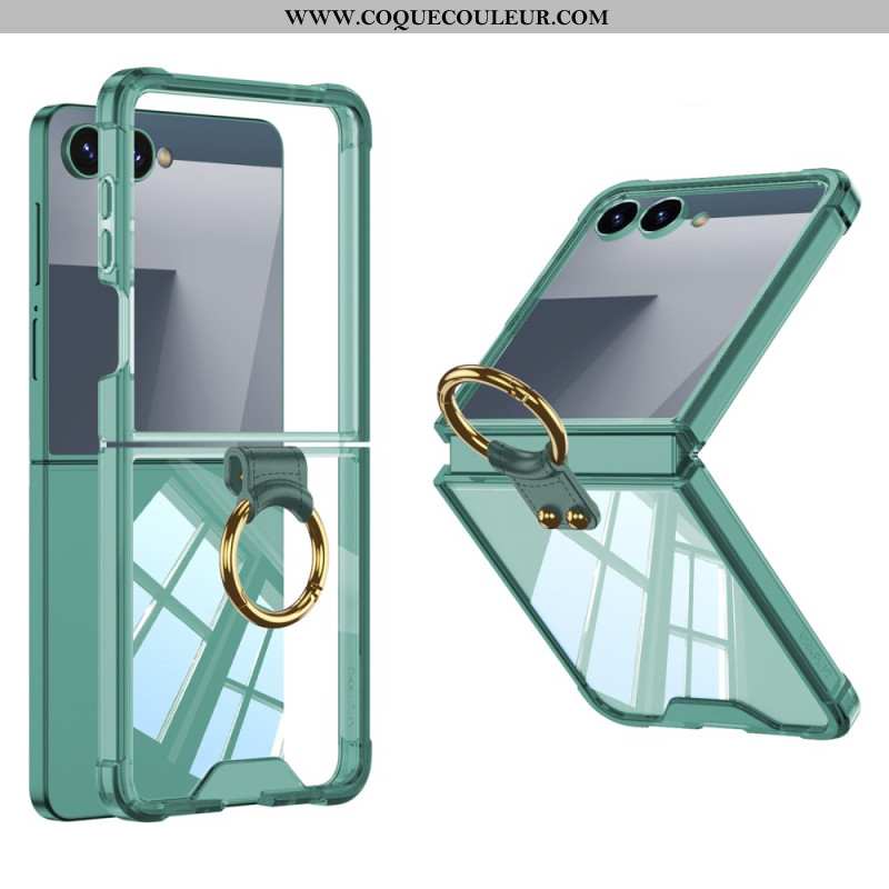 Coque Samsung Galaxy Z Flip 7 Anneau-Support et Protection Antichoc