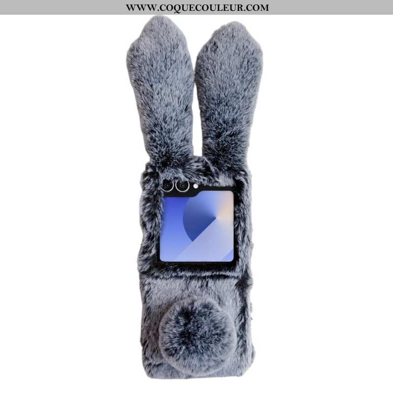 Coque Samsung Galaxy Z Flip 7 5G Oreilles de Lapin en Peluche