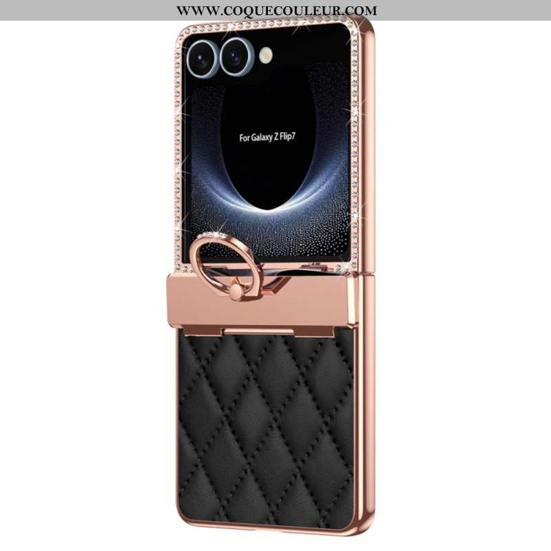 Coque Samsung Galaxy Z Flip 7 Anneau-Support et Protecteur Écran Arrière