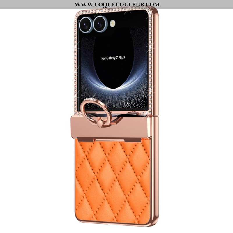 Coque Samsung Galaxy Z Flip 7 Anneau-Support et Protecteur Écran Arrière