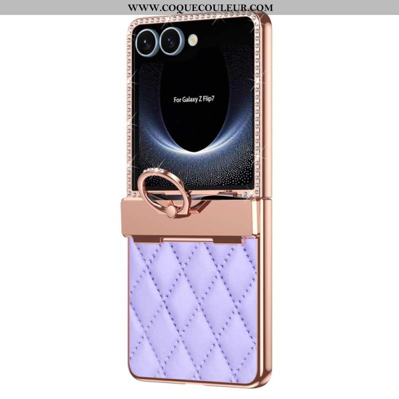 Coque Samsung Galaxy Z Flip 7 Anneau-Support et Protecteur Écran Arrière