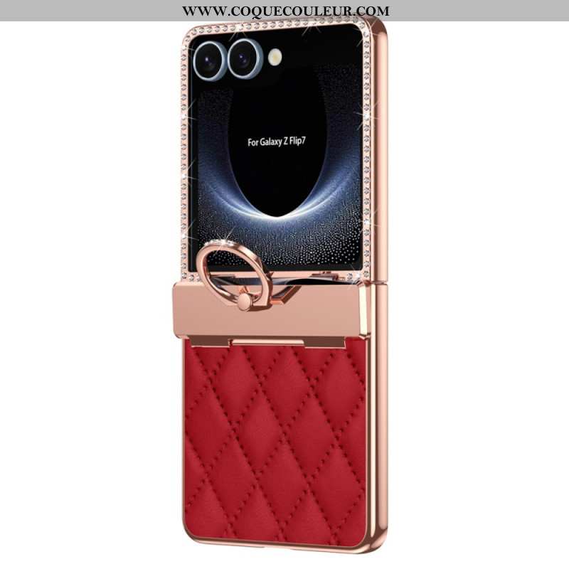 Coque Samsung Galaxy Z Flip 7 Anneau-Support et Protecteur Écran Arrière