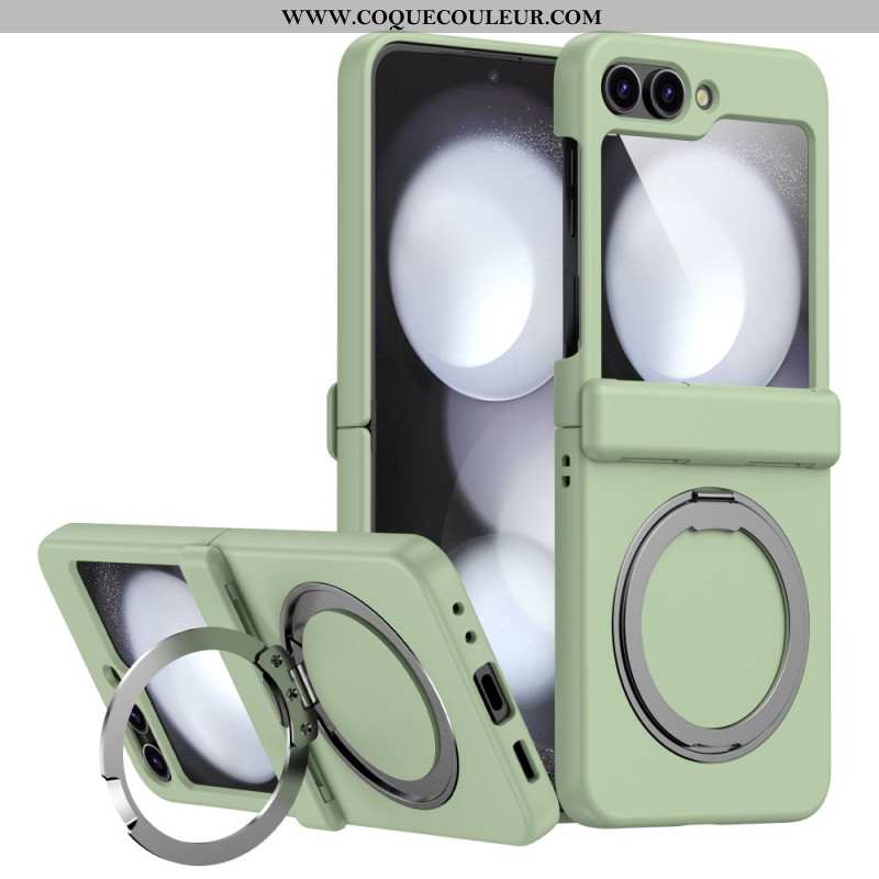 Coque Samsung Galaxy Z Flip 7 5G Support Magnétique Effet Métal